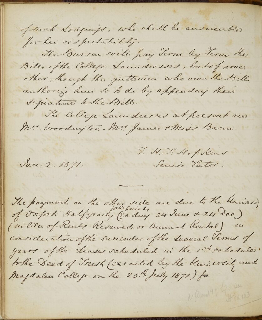 Magdalen College Archives, CP/2/63