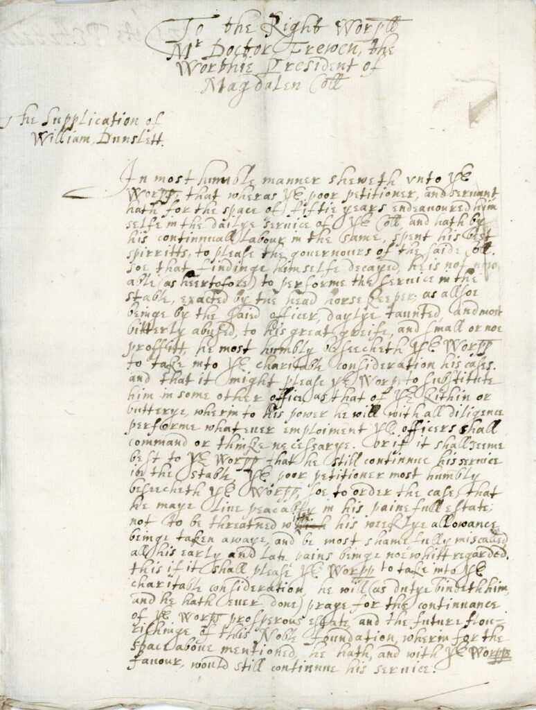 Magdalen College Archives, CS/35/4/3