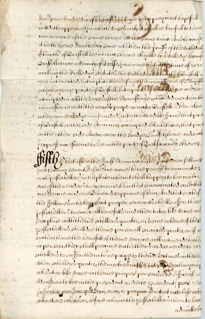 Magdalen College Archives, EP/ER/WL/MNH/M/1, page 2