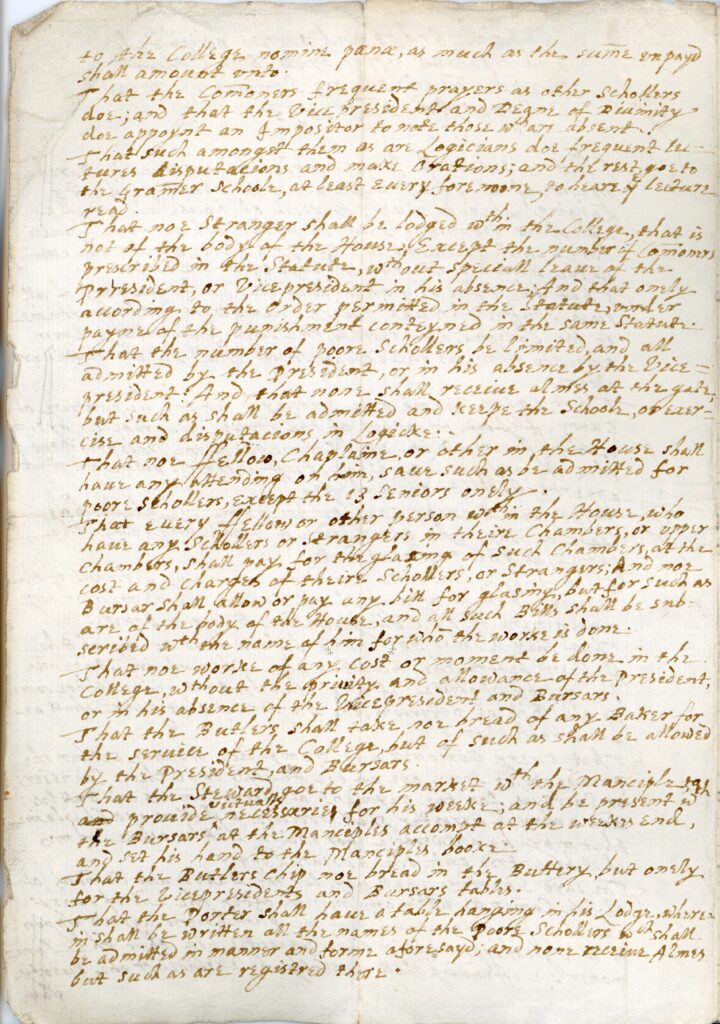 Magdalen College Archives, De situ collegii 24, page 2