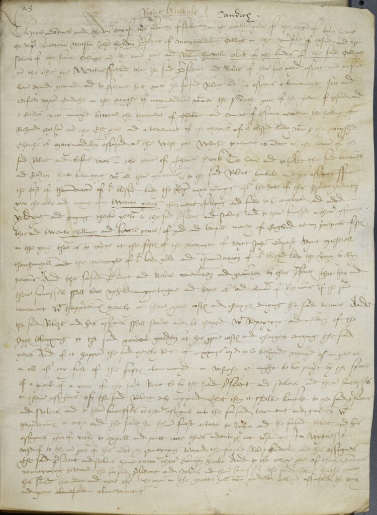 Magdalen College Archives, EL/2/16